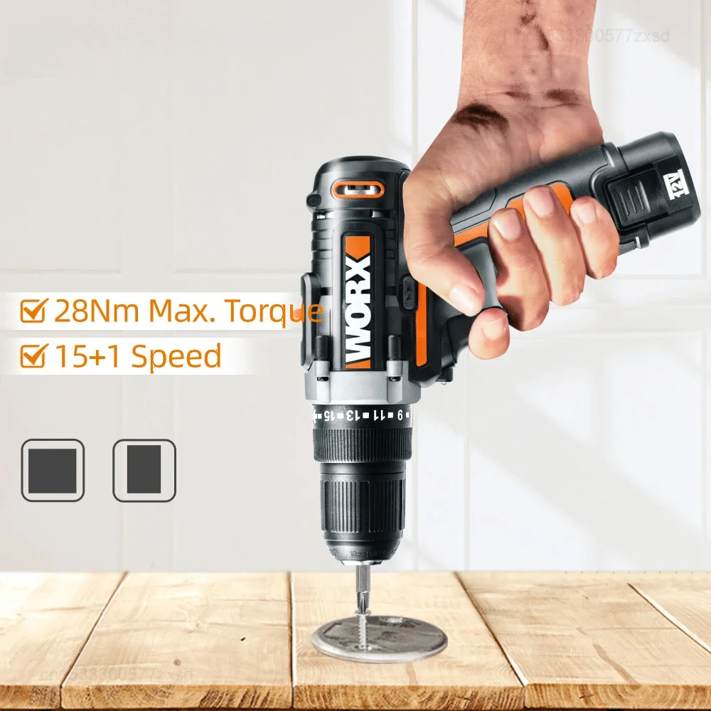 Xiaomi Worx 12V Mini Electric Drill WX129.4 Cordless Screwdriver DC Handheld Electric Drill Driver Rechargeable Home Power Tools