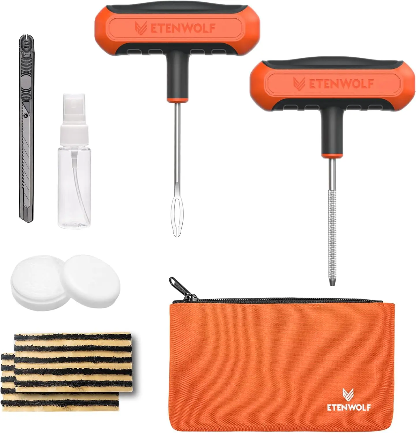 

Heavy Duty Tire Plug Kit, 16 Pcs for Car, Motorcycle, ATV, Jeep, Truck - Vivid Orange