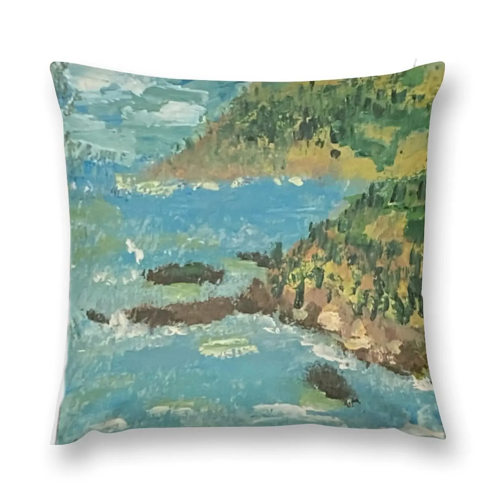 

The Lake Throw Pillow pillows decor home pillow cover luxury Bed pillowcases bed pillows pillow