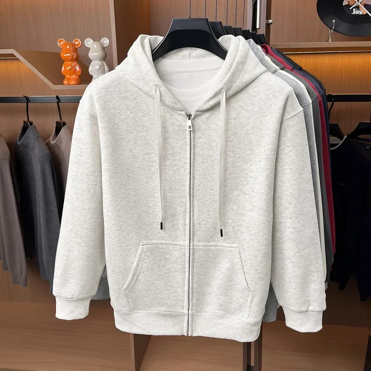Herren-Kapuzenjacke mit Reißverschluss – Premium-Baumwollmischung, Weich & Langlebig, Unisex Übergrößen-Hoodie für Outdoor und Wandern – Detail 36
