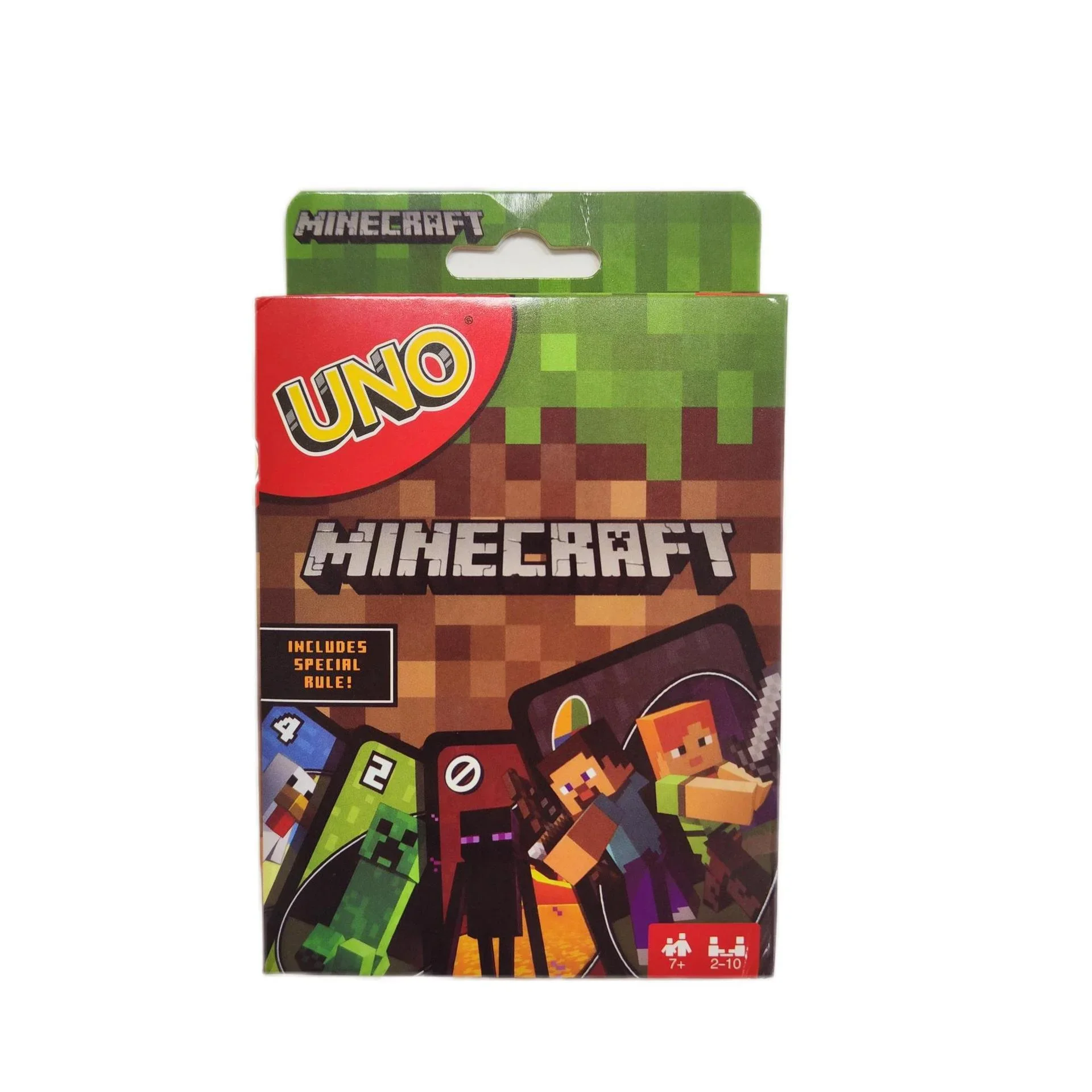 Nueva venta MINECRAFT World Home Entertainment portátil clásico UNO Solitaire Uno tarjetas de juego de papel de cobre juguetes regalos de navidad