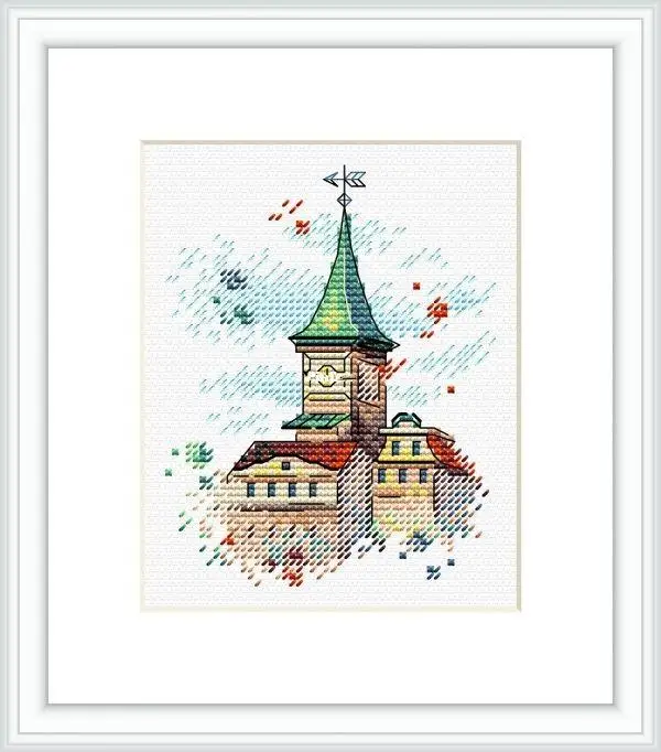 

NN YIXIAO-Counted Cross Stitch Kit, RS Cotton, Cross Stitch, M. P Studio-Full Embroidery Roof Spire, 19-21, m-564, 19-21