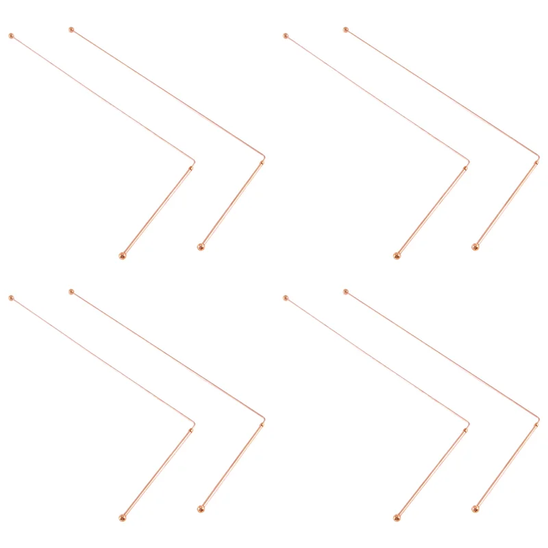 Copper Dowsing Rods - 99.9% Pure Copper 8PCS Divining Rods Energy Water Witching Detector-A74Z