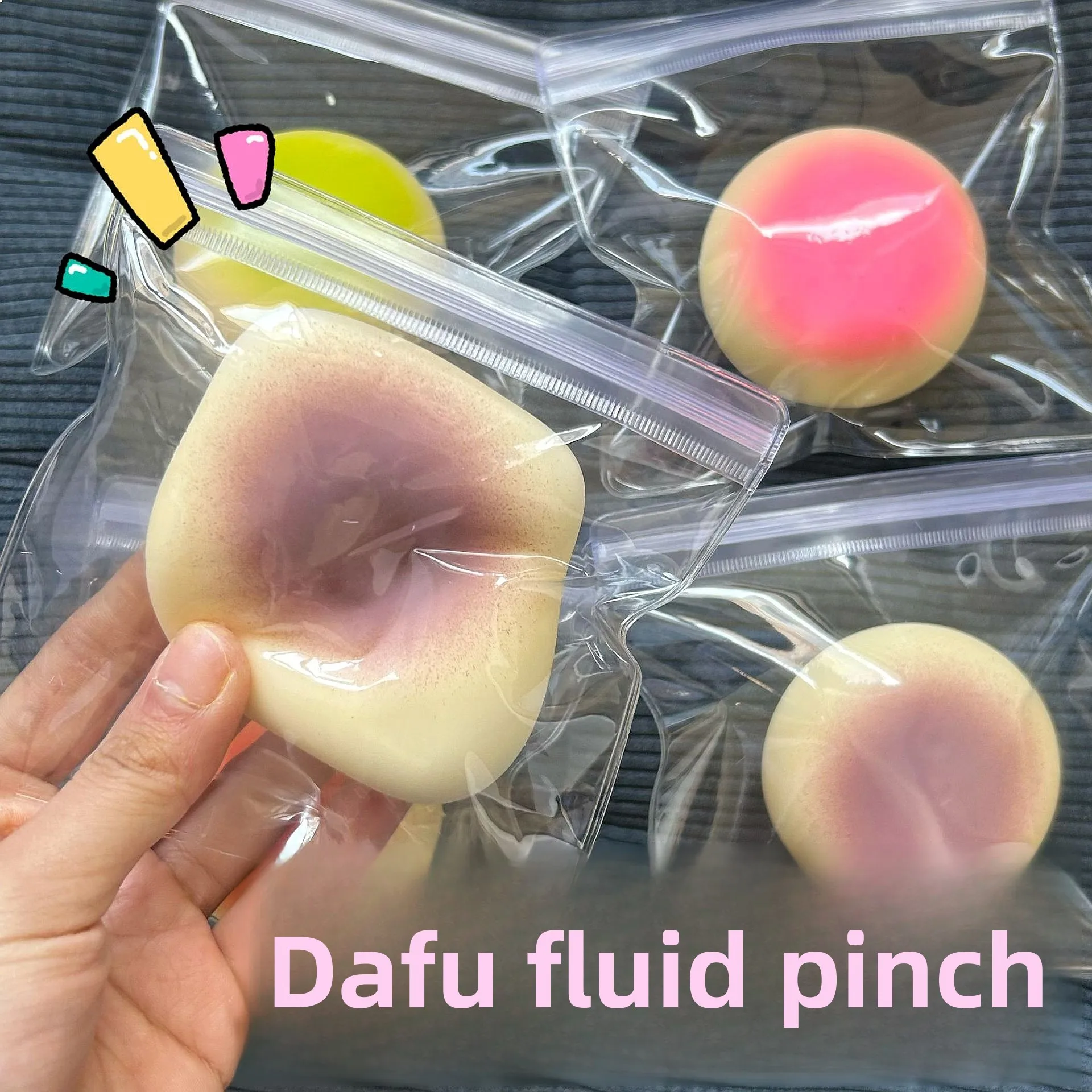 

Simulation Fluid Egg Yolk Squishy Slow Rising Stress Relief Toy for Kids