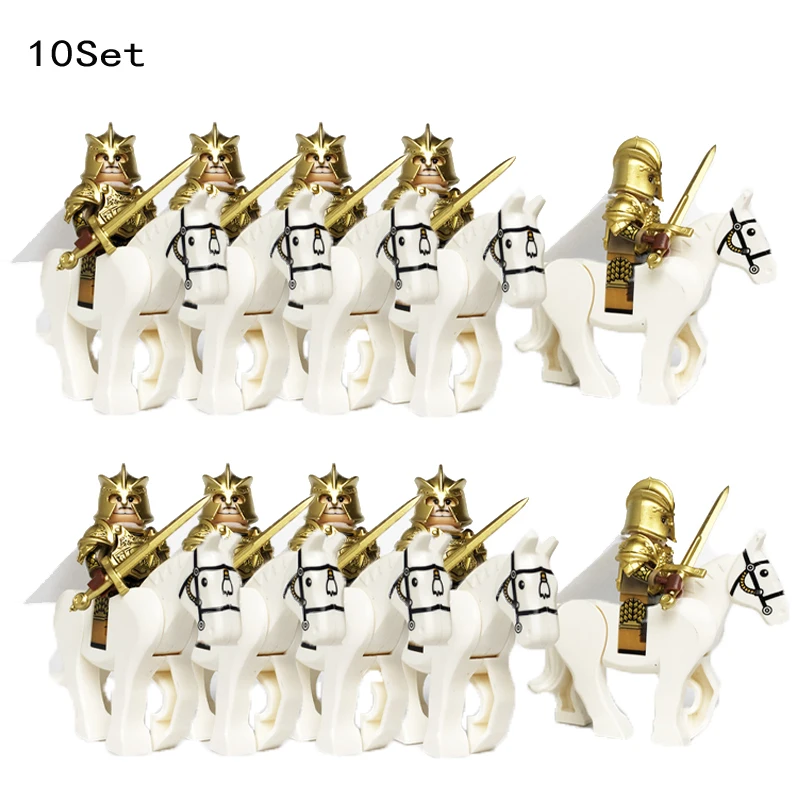 NONE Neue 10 Sets Knights Dark Sauron Battle Five Armies mit Schwert Rohan mit Pferdeböcken Kinderspielzeug 7
