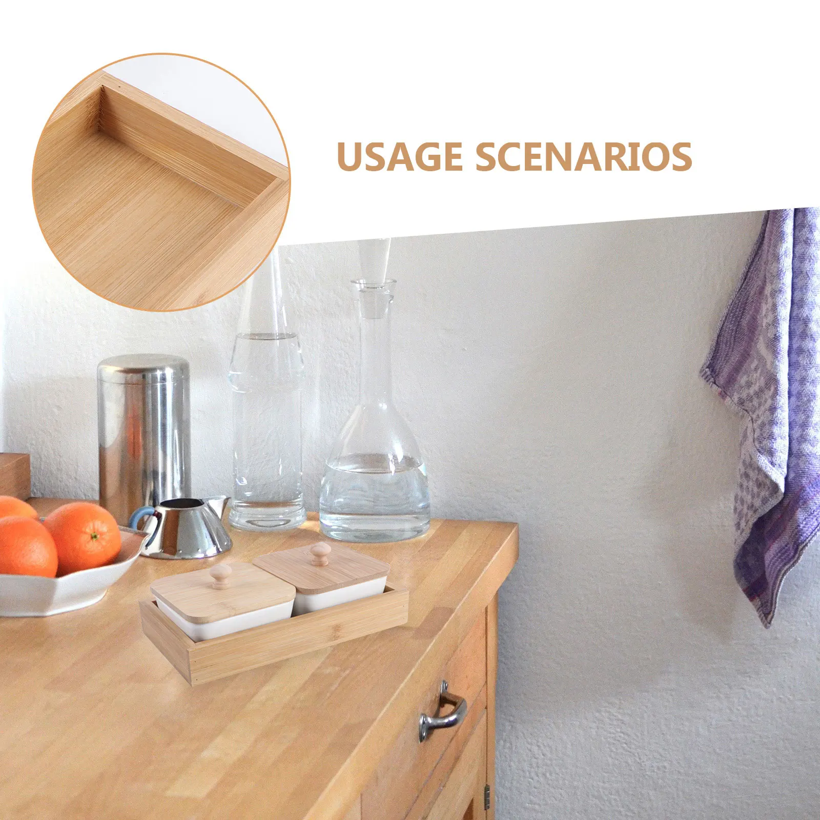 

Wooden Ceramic Snack Plate Fruit Dish Portable Pastry Platter Food Storage Tray Dessert Cookie Lightweight Compact Multi
