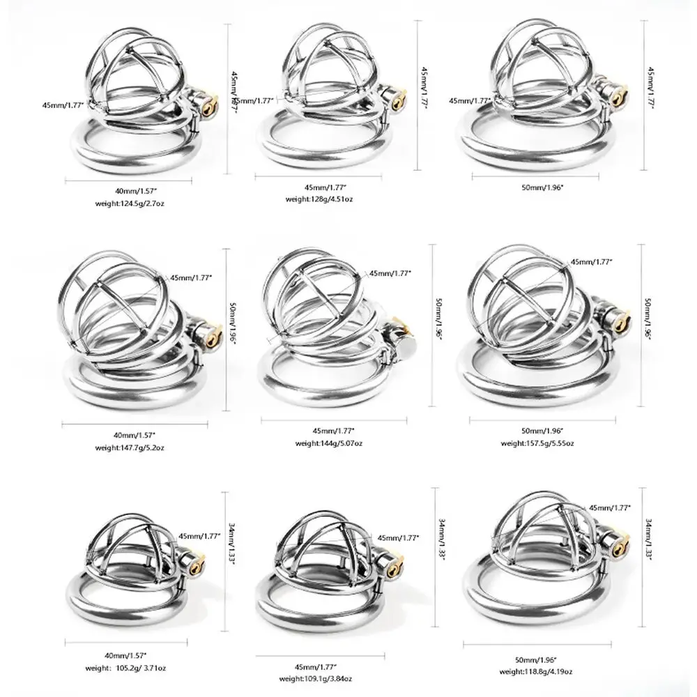 Dispositif de chasteté en métal avec serrure pour homme, anneau en acier inoxydable, serrure de liaison, pénis masculin, jouets sexuels Sissy