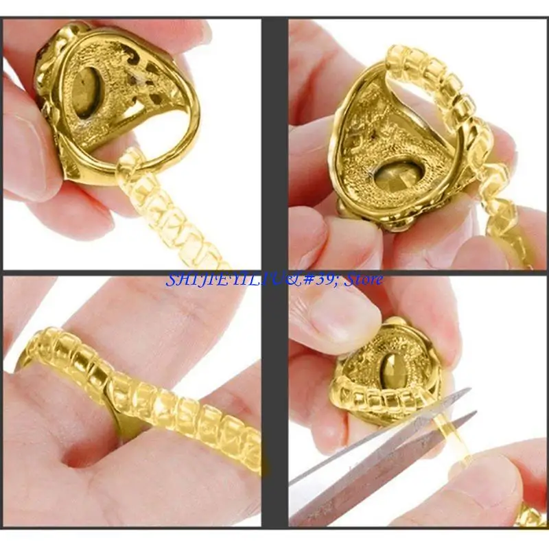 E21F 8 قطعة/مجموعة مجوهرات بحجم صنع المجوهرات الحرس اللوالب البلاستيك المسدود لخاتم حلقة حجم الضابط مجوهرات المسدود