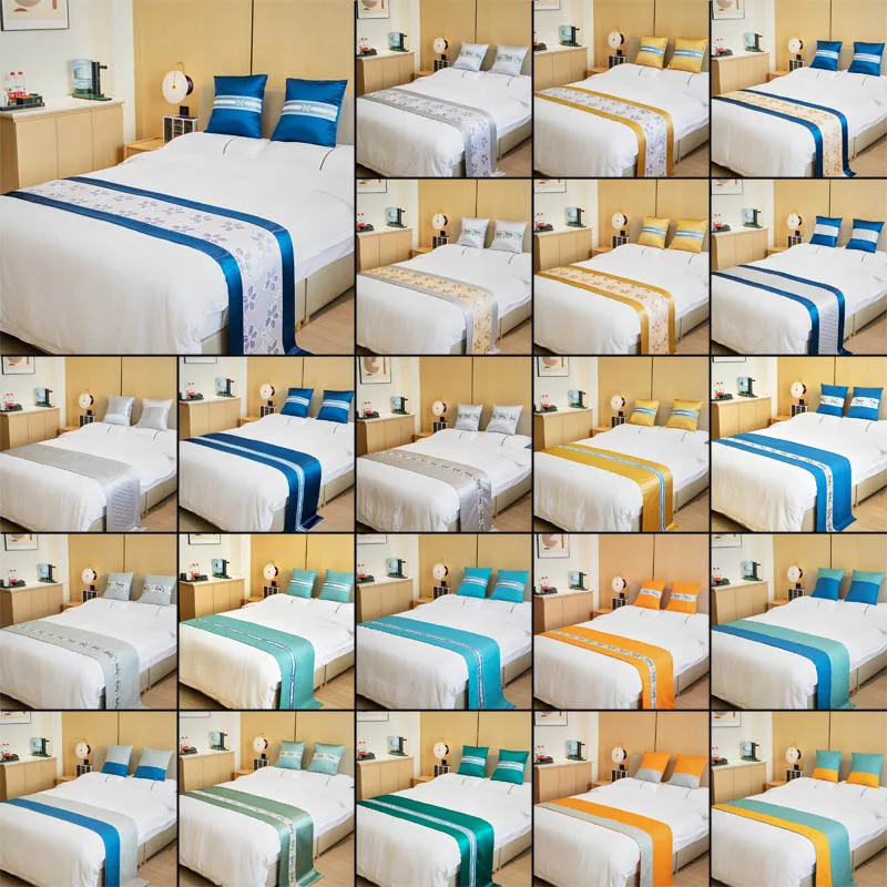 

Растительный принт, бегун для кровати, домашний декор, постельное белье для спальни, шарф для отелей, дома, гитары, полотенце для кровати, без наволочки