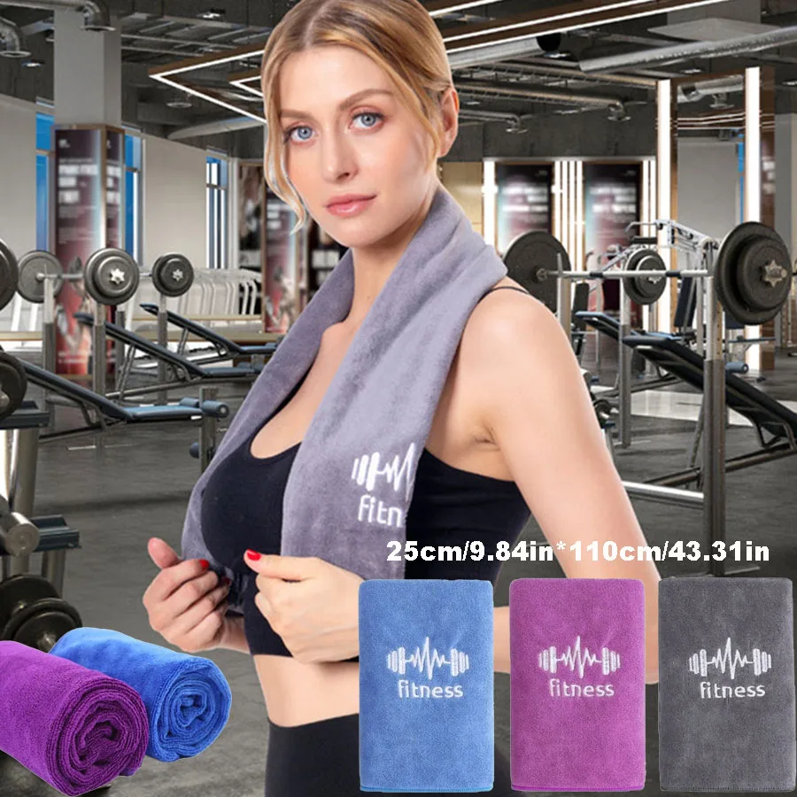 

Gym Towels Quick Dry Yoga Towel Absorbent Sports Towel 25x110cm Microfiber for Gym Sports and Exercise for Men and Women