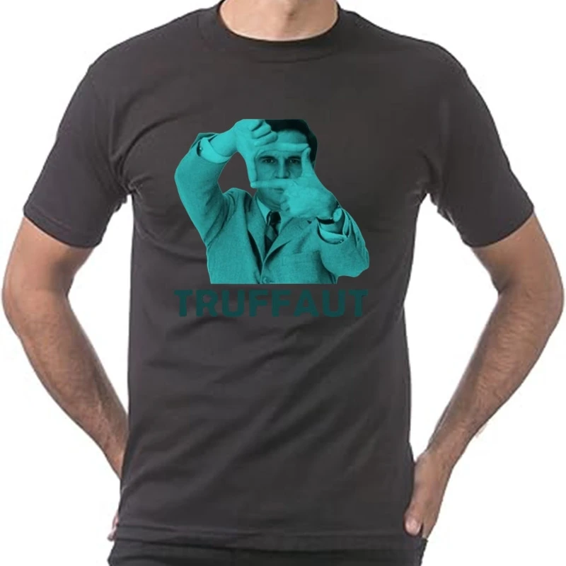 

Francois Truffaut, зеленыйfica винтажный, bla, camisetas para hombres de algodón