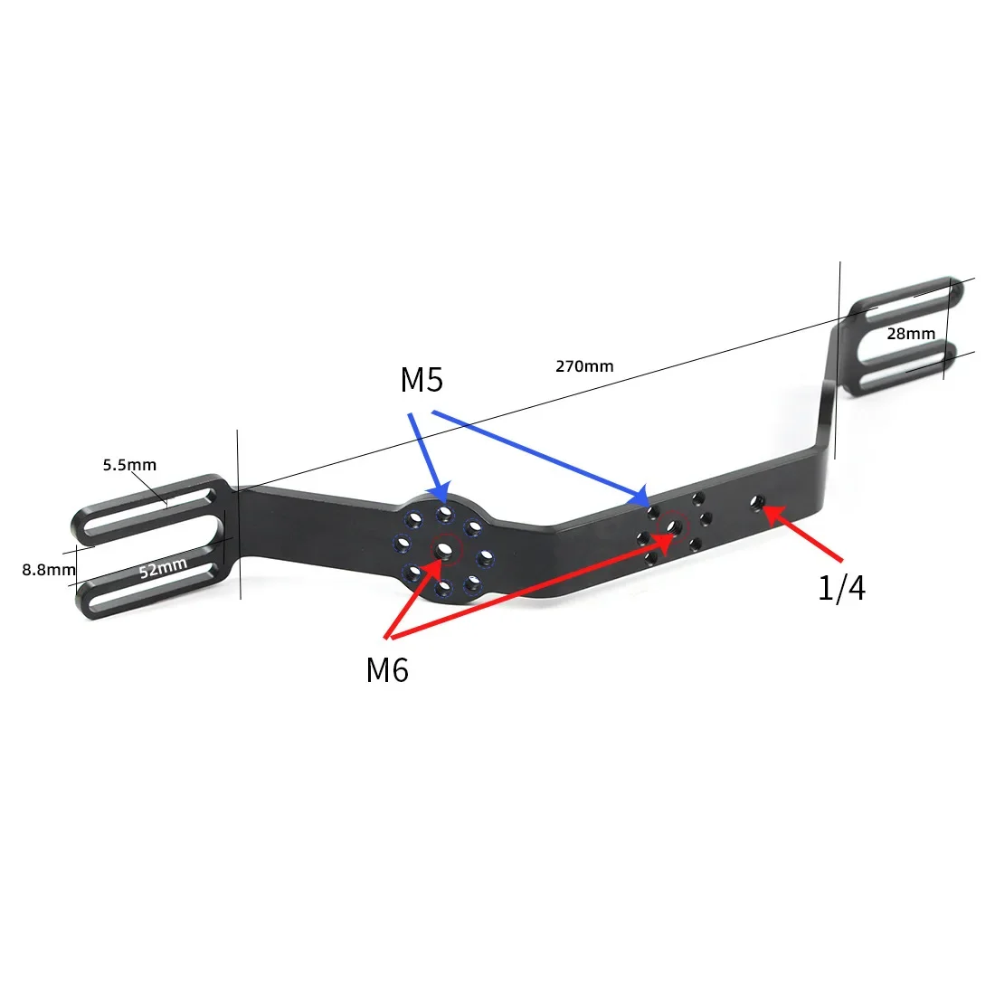 Tauchkamera-Tray-Griff Erweiterungs-Lift-Up-Halterung aus Aluminiumlegierung für Dual-Handhalterung DSLR für GoPro Action Unterwasser – Detail 3