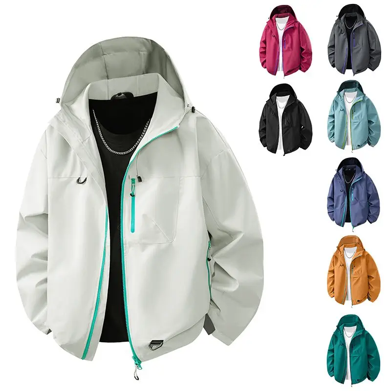 เสื้อแจ็คเก็ตปีนเขาสำหรับกิจกรรมกลางแจ้ง รุ่นใหม่ ฤดูใบไม้ผลิ/ฤดูใบไม้ร่วง กันน้ำ กันลม ระบายอากาศได้ดี ไซส์ใหญ่ บุสองชั้น ซับในด้วยผ้า Me Lined
