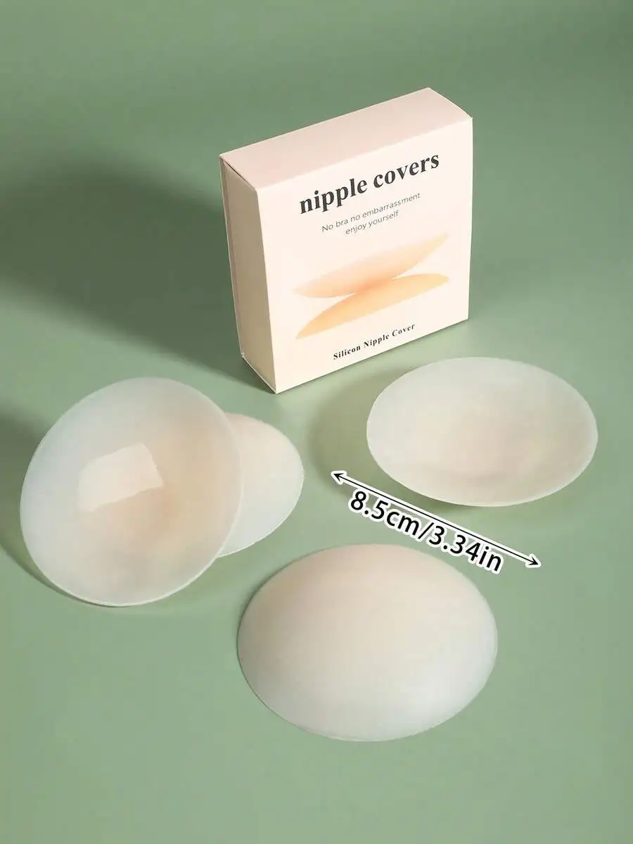 Reusable Ultra-Thin Silicone Nipple Covers With Gift Box Invisible Self-Adhesive Pasties For Women