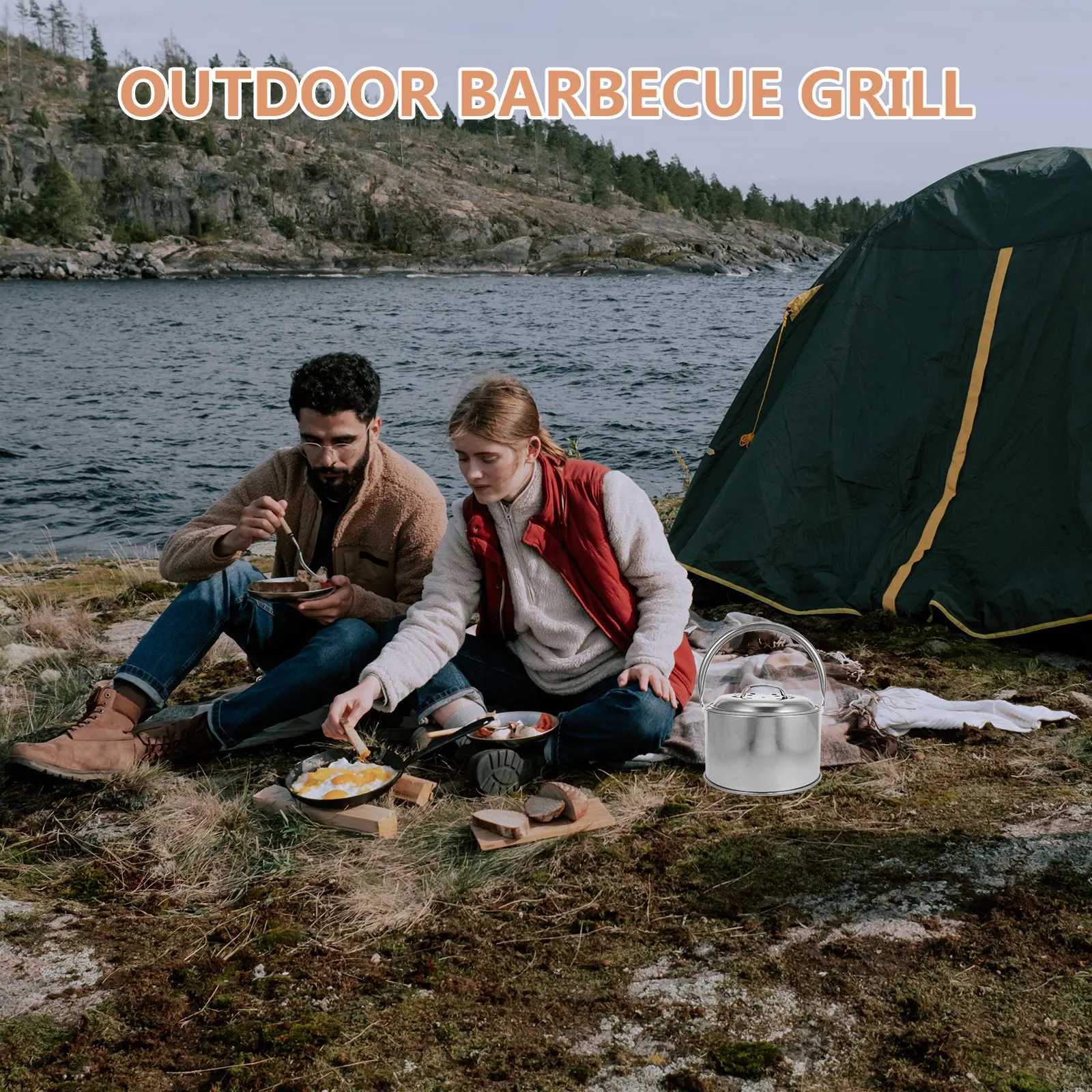 

1 комплект, многофункциональное ведро для костра, небольшой уличный гриль, уголь, железная стойка для барбекю, горшок для костра, аксессуары для кемпинга