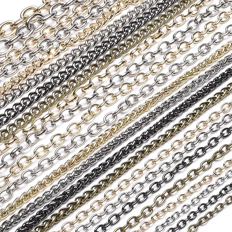 Light Black/Golden/Silvered/Bronze Plated Necklace Chain For Jewelry Making Findings DIY Necklace Chains Materials Handmade