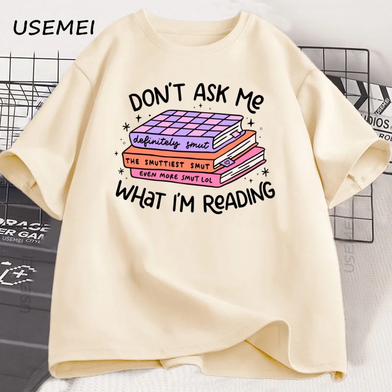 

Don't Ask Me What I Am Reading T Shirt Funny Bookish Reader T-Shirt Trendy Booktrovert Short Sleeve Tshirt Book Lover Clothes