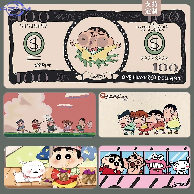 Large Crayon Shin-chan Mouse Pad Cute Anime Cartoon Esports Game Pads Laptop Desktop Rug