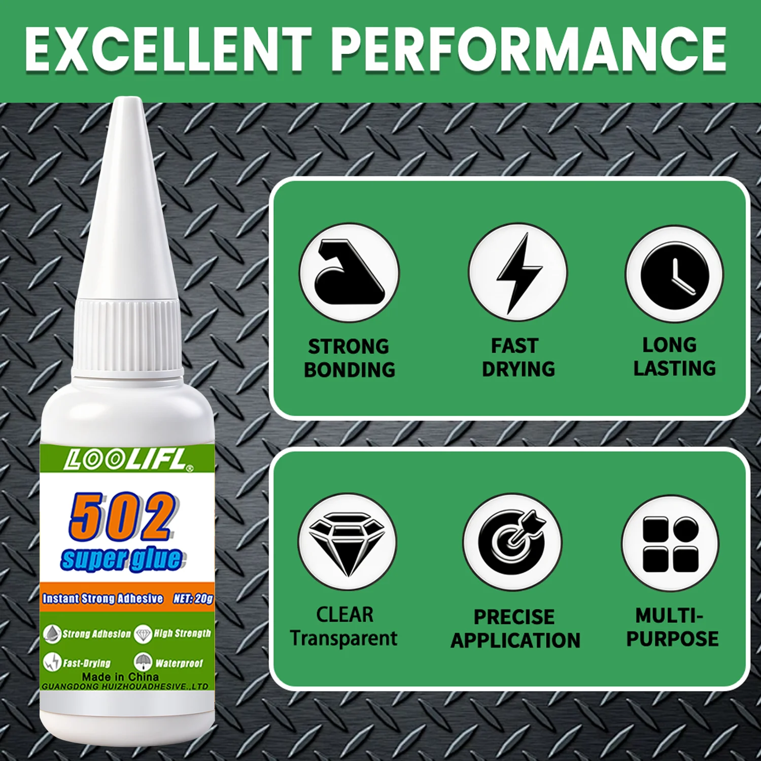 502 Super Glue Instant Extra Strong Adhesive Fast Dry 1-7PC 20G Transparent For Wood Puzzle DIY Jewelry Metal Glass Bond Sealant