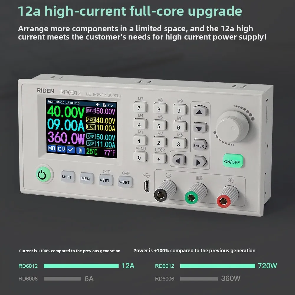 RD6012 CNC Switch Adjustable Power Supply DC Regulated Power Adapter Buck Module Monitor Power Supply