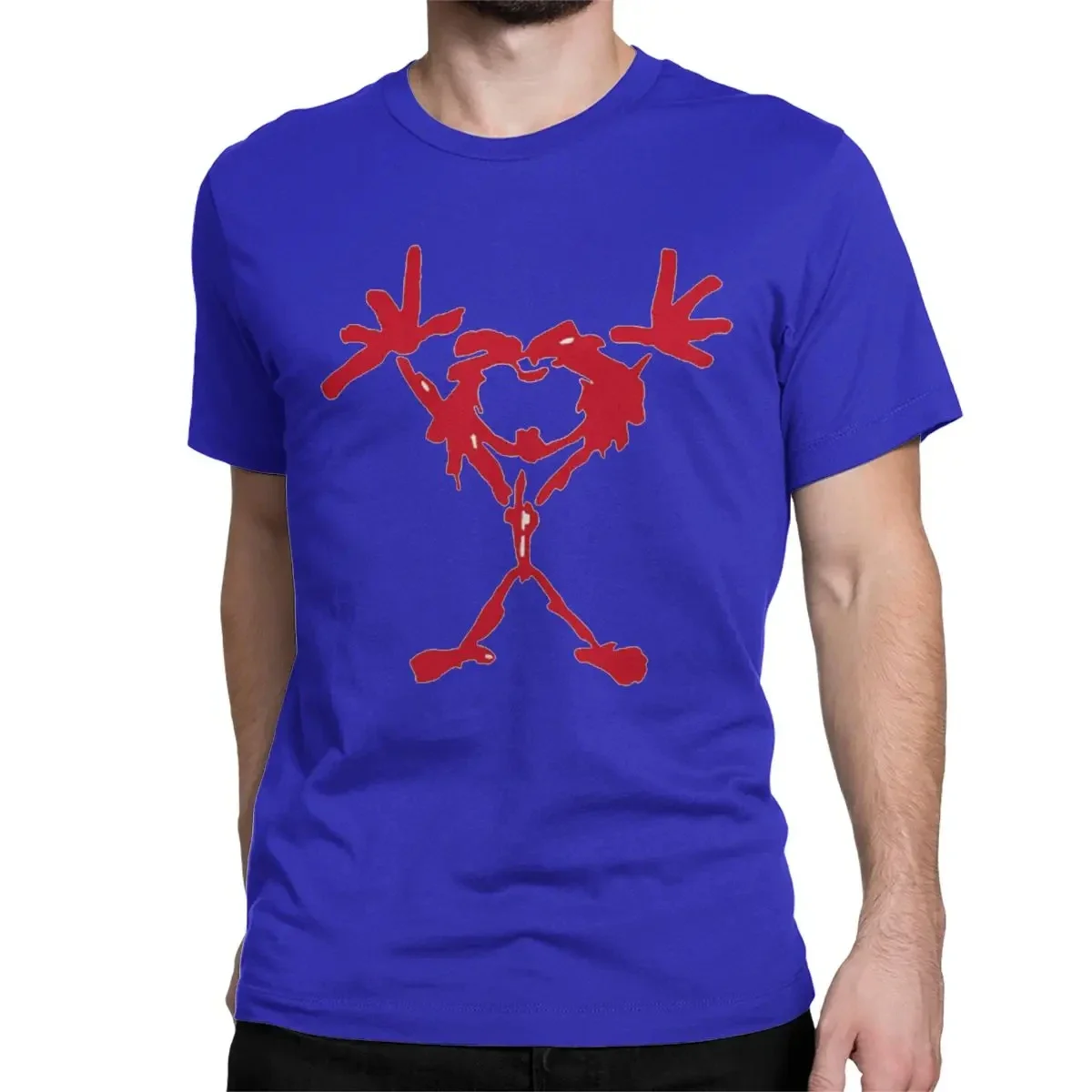 Red Happy Pearls Jam T-Shirts for Men men Heavy Music Band Funny 100% Cotton Tees Crewneck Short Sleeve T Shirts Original Tops image 2