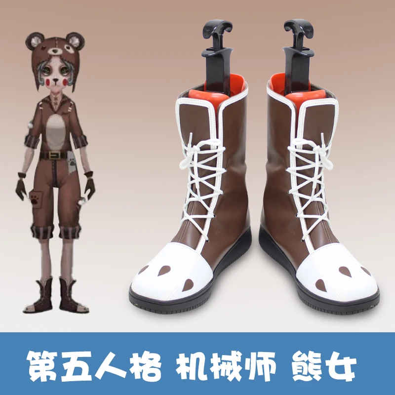 Anime Game Identiteit V Kawaii Tracy Reznik Beer Meisje Cosplay Schoenen Survivor Monteur Cosplay Beer Meisje Nieuwe Huid Bruin Laarzen geschenken