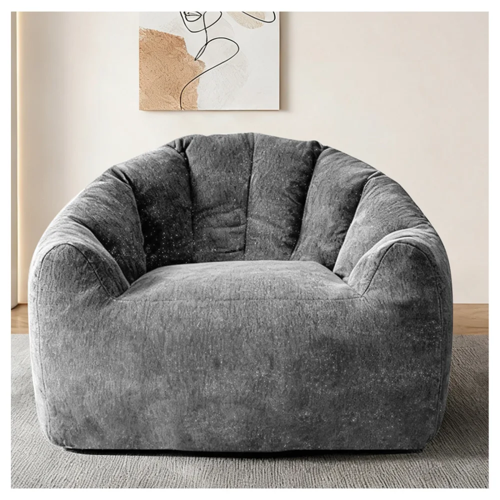 Sillón Puff Ergonómico de Forma Redonda con Contorno Completo para una Relajación y Comodidad Versátiles en el Hogar