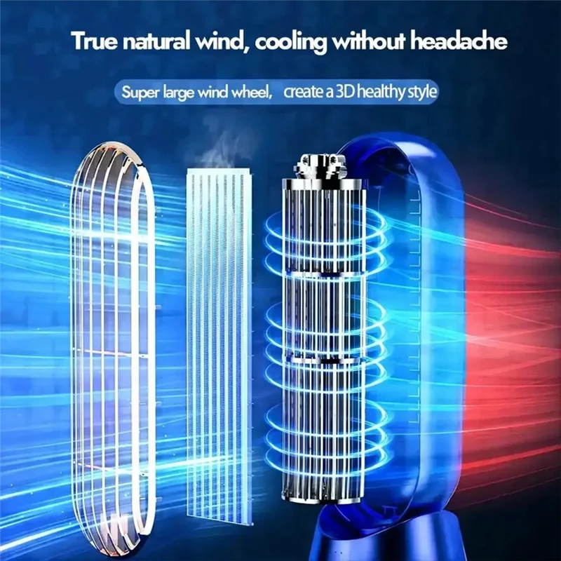 Ventilador de mesa a94e, ventilador portátil sem lâmina, pequeno ventilador de refrigeração pessoal, ventilador de mesa silencioso para casa, escritório, quarto