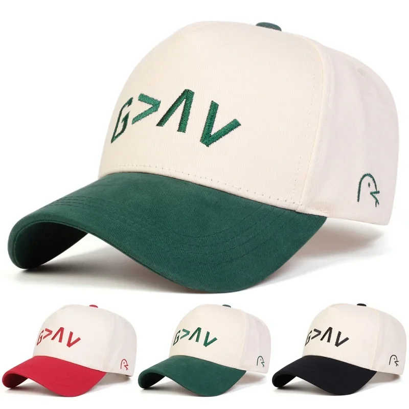 Unisex Geometric Symbol Embroidered Baseball Cap, Two Tone Curved Brim Adjustable Casual Dad Hat with Side Mini Embroidery