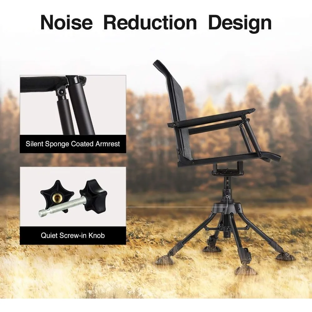 كرسي صيد مع مقعد ساخن، دوار 360 درجة، تحكم في درجة الحرارة 3 مستويات، سلسلة ThermoCore