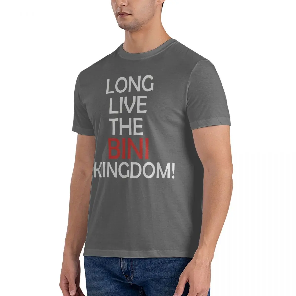 Long Live The Bini Men's T Shirts BINI Cool Tee Shirt Short Sleeve Crew Neck T-Shirt Pure Cotton Printed Clothes