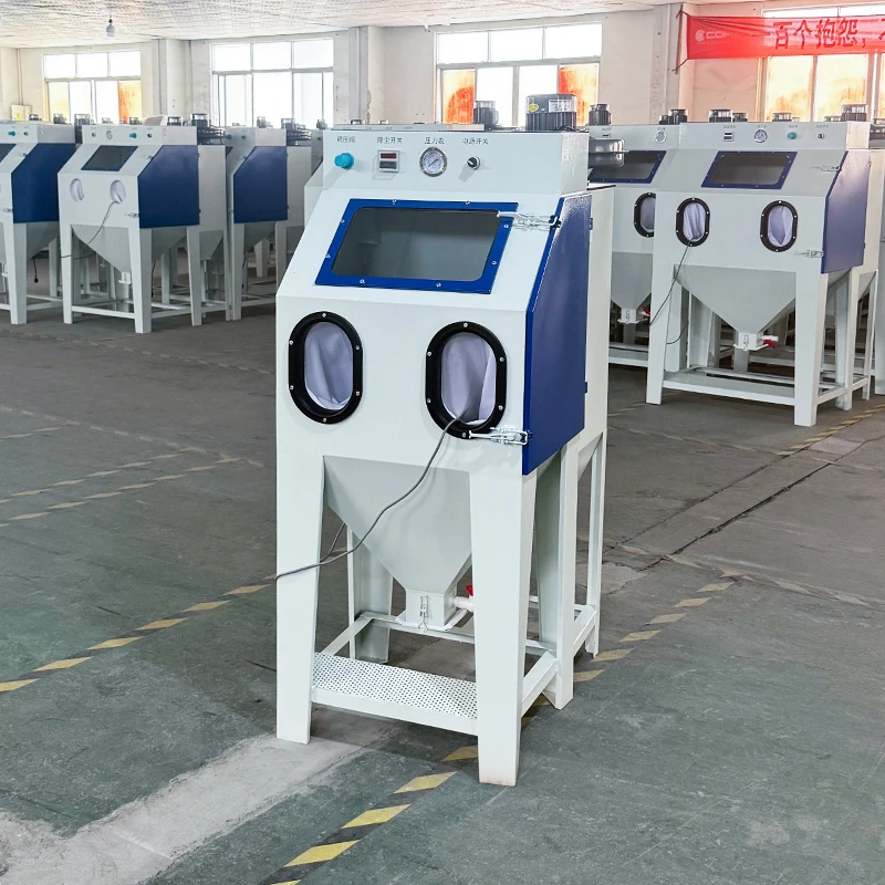 Manual Sandblasting Machine Box Type Easy Operation Small Workpiece Surface Blaster for Metal Wood Polishing