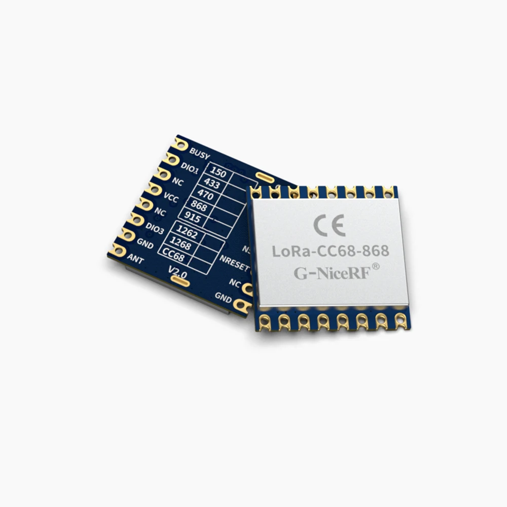 1pcs/lot LoRa-CC68 - CE / FCC certified 868MHz 915MHz LLCC68 LoRa Module, 160mW 5Km low cost version of Lora1262