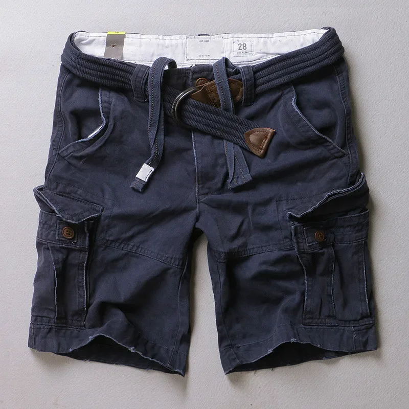 Cargo Short Men 2024 Fashion Luxury Brand Designer Summer Quality Breeches Bermuda Male Cotton Multi Pocket Retro Casual Shorts