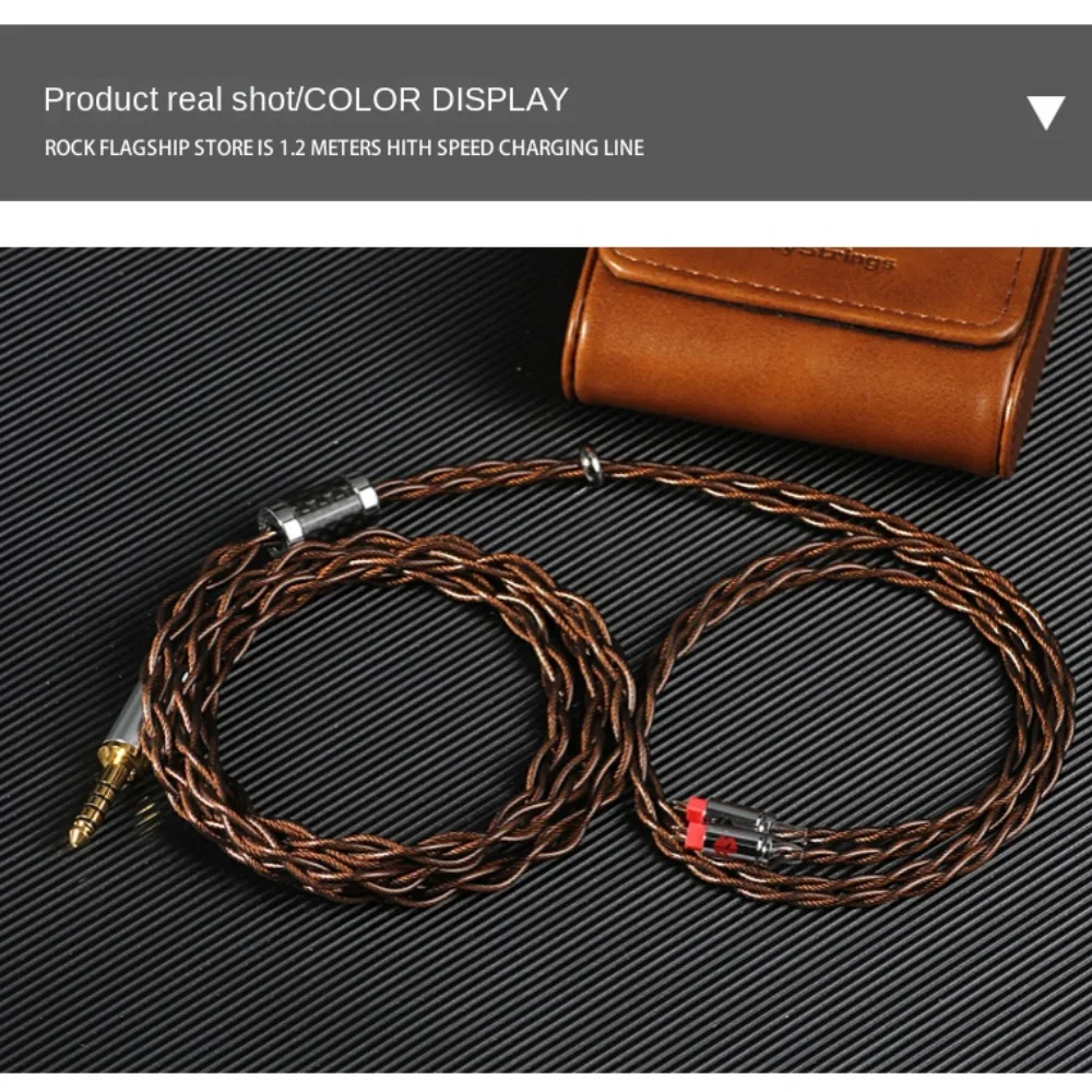 FiftyStrings MQ5 Headphone Upgrade Cable Bandung Upocc Pure Copper 22.5awg High Flux Balanced Cable 0.78 MMCX Mq3 air pods