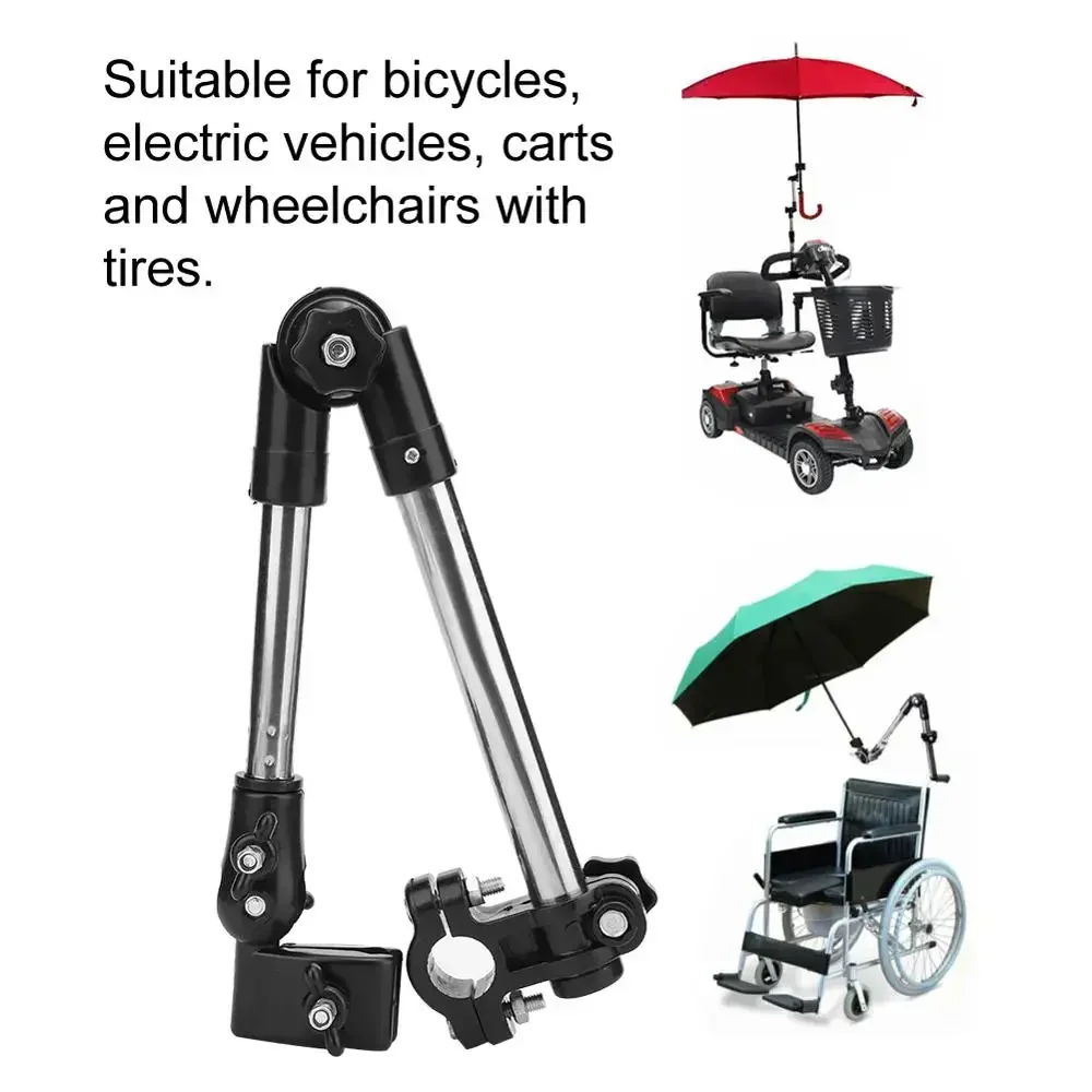 

Multifunctional Elderly Wheelchair Baby Stroller Umbrella Attachment Handles Holder Support Frame Connector Scooters Accessories