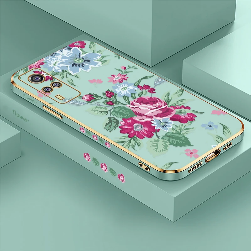 تصفيح جراب هاتف ل Vivo Y15 Y15A Y15S Y9S Y5S Y3 Y03T Y02S Y02 Y01 Y12 Y12i Y11S Y11 سيليكون لينة بولي يوريثان زهرة طباعة غطاء