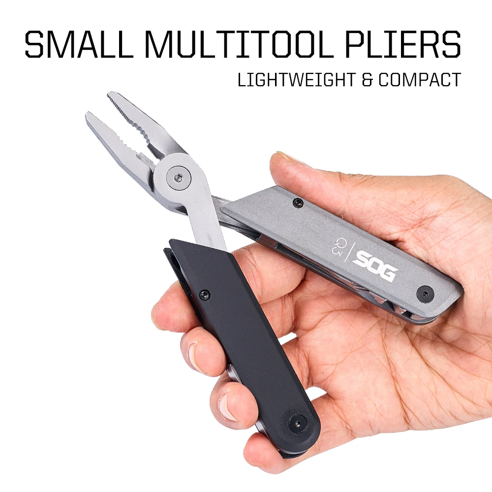 SOG 13 In 1 BATON Q3 Mini Multifunctional Pen Folding Pliers Knife Portable EDC Multitool Outdoor Camping Survival Hand Tools