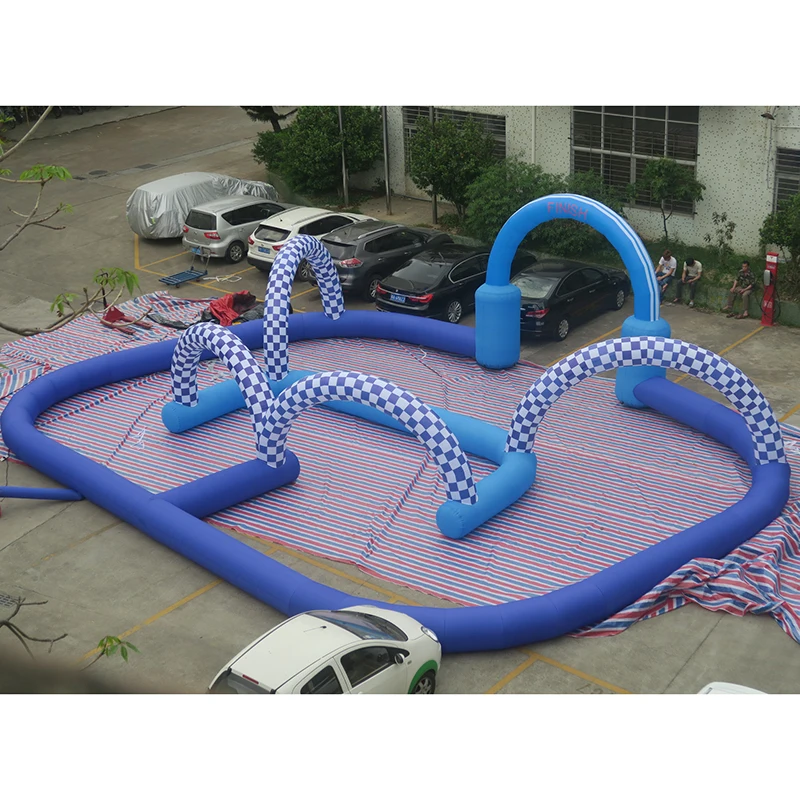 

outdoor customized riding toys bumper car zorb ball racing air track, inflatable go kart race track