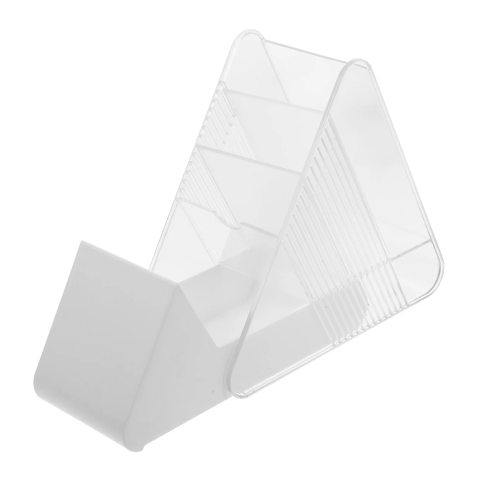 

Triangle Multi-Function Pen Holder White Plastic Pencil Organizer Desktop Container Makeup Brush Eyeglasses Holder Desk