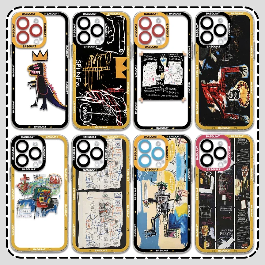 Graffiti Art New Phone Case For iPhone 16 15 14 13 12 11 Mini Pro Max X XR XSMax 6S 6 7 8 Plus B-Basquiats SE Transparent Cover