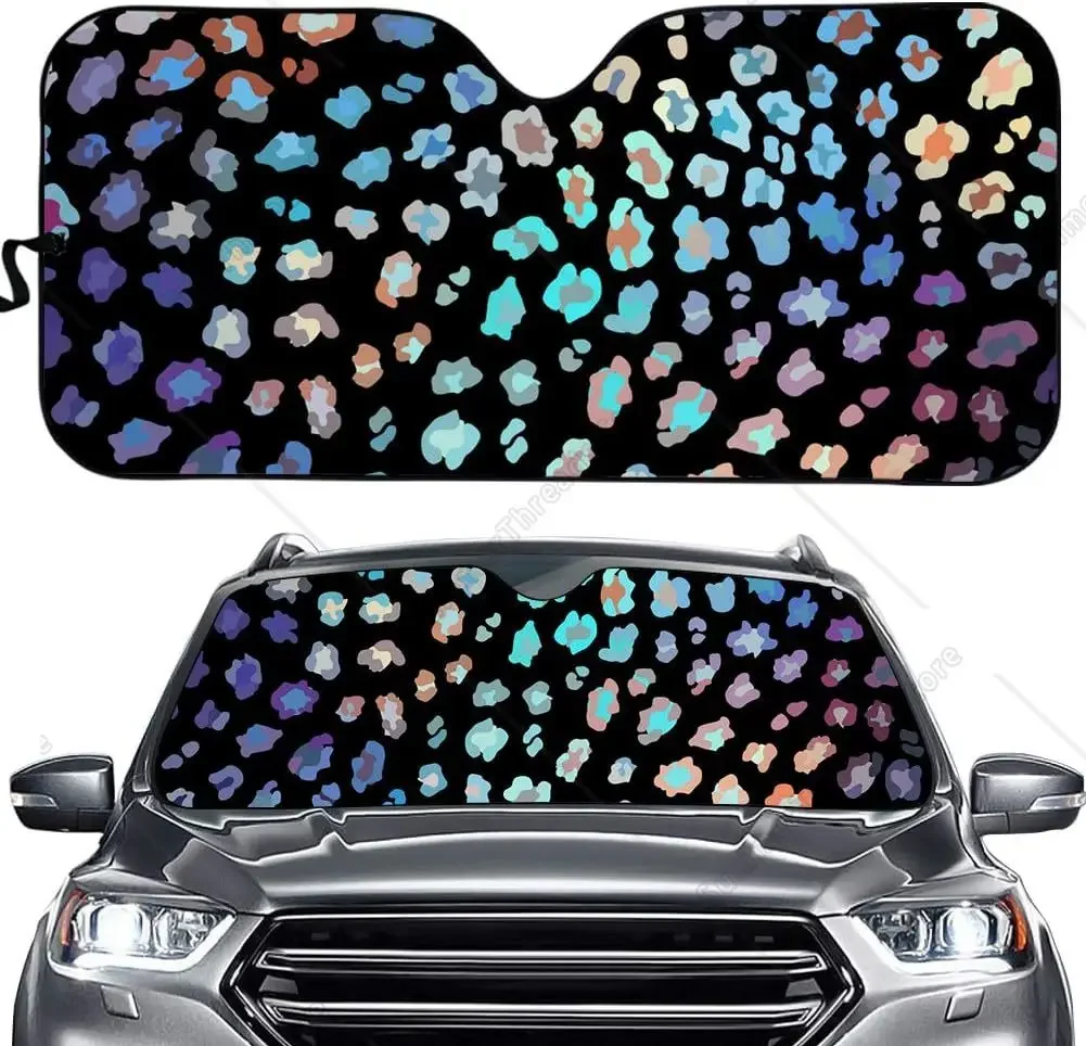 

Многоцветный леопардовый принт грузовики внедорожники автомобиль Sunsha лобовое стекло УФ-отражатель защиты салона автомобиля складной солнцезащитный козырек