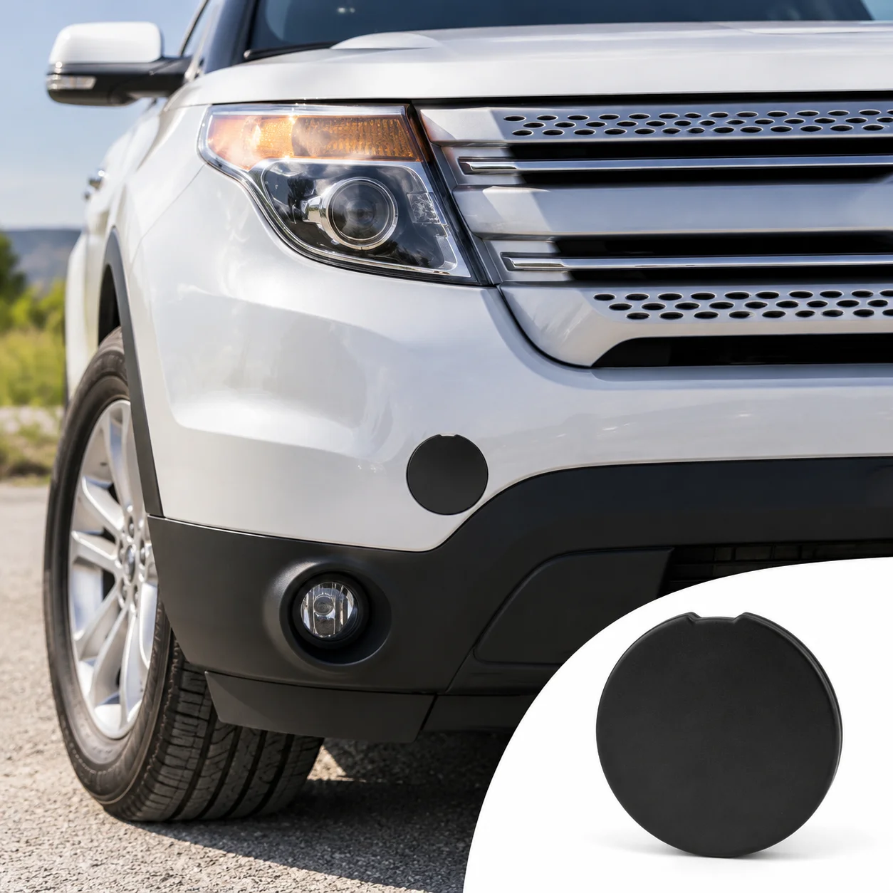 Front Bumper Tow Hitch Cover BB5Z17A900APTM For Ford Explorer  2011–2015