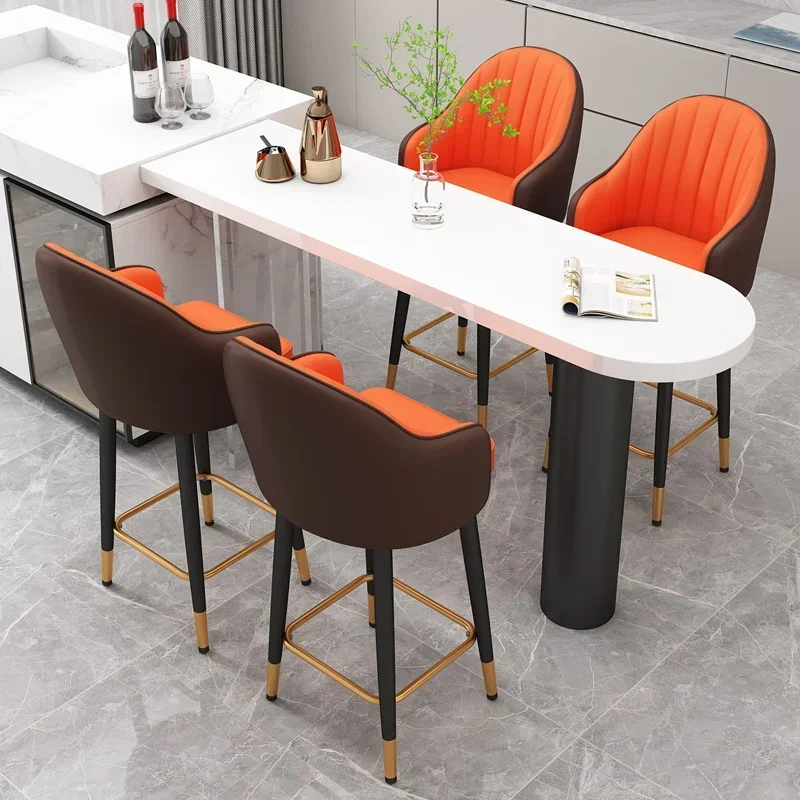 

Modern Nordic Bar Stools French Living Room Office Chair Dining Room Balcony Luxury Home Tabourets De Bar Interior Decoration