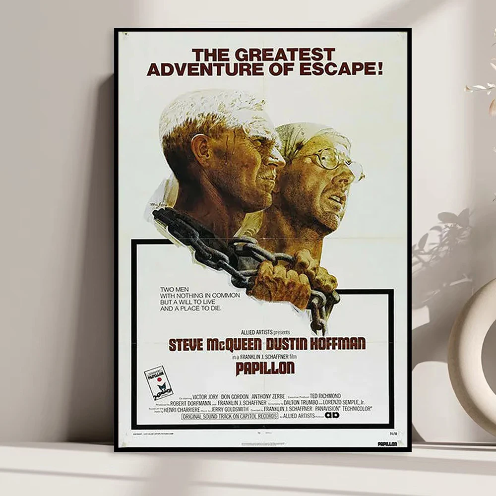 D0116 Papillon Movie Michael Noer Rami Malek Silk Fabric Poster Art Decor Indoor Painting Gift