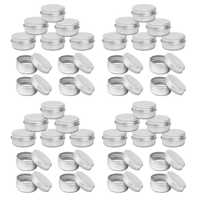 

AS60-Упаковка из 100–15 мл алюминиевой банки, большие горшки для свечей для макияжа, вместимость пустых больших косметических/свечей/спеновых горшков