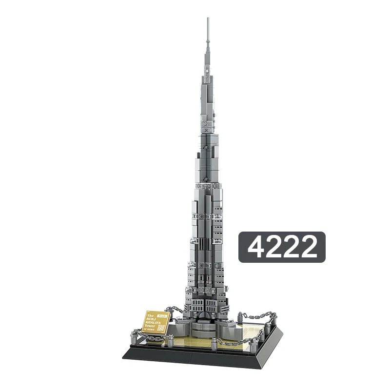 

Famous Architecture Dubai The Burj Khalifa Tower 580pcs Puzzle Building Block Set MOC Bricks Kid's Educational Toy Juguetes 4222