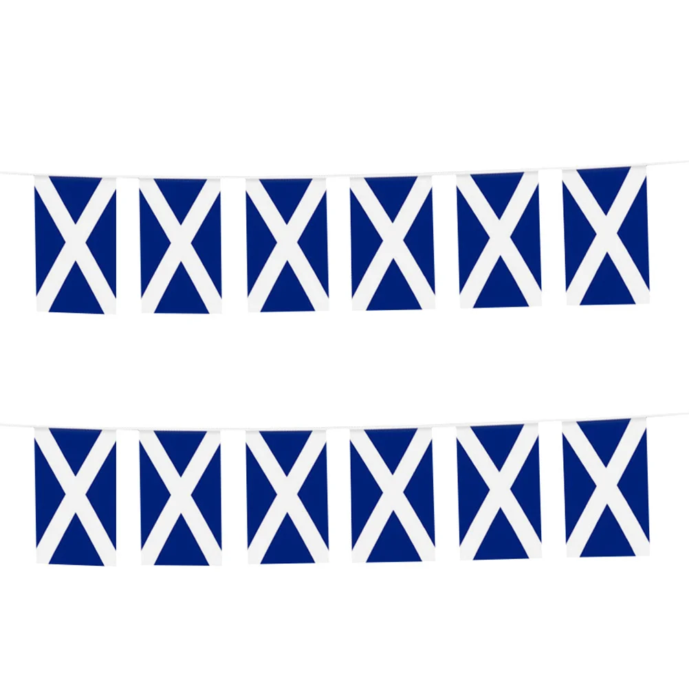 

2Pcs Scotland String Flags Premium Polyester Party Wall Decor for Sports Events Clubs Garden Outdoor Hanging Bunting