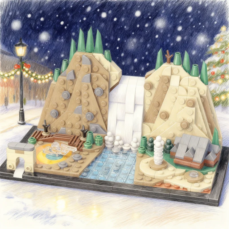 

Набор строительных блоков MOC «Диорама Национального парка Йеллоустон», 397 деталей, развивающая игрушка, идеальный подарок на Рождество