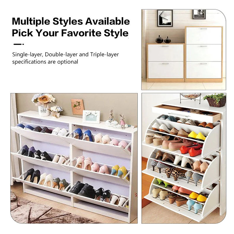 Rustproof Stainless Steel Ultra Thin Tilt Out Shoe Cabinet Hardware Single Double Layer Drop Down Bracket For Narrow Entryway